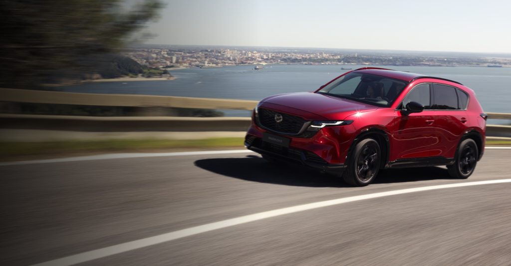 2026 Red Mazda CX-5 crusing through the shore